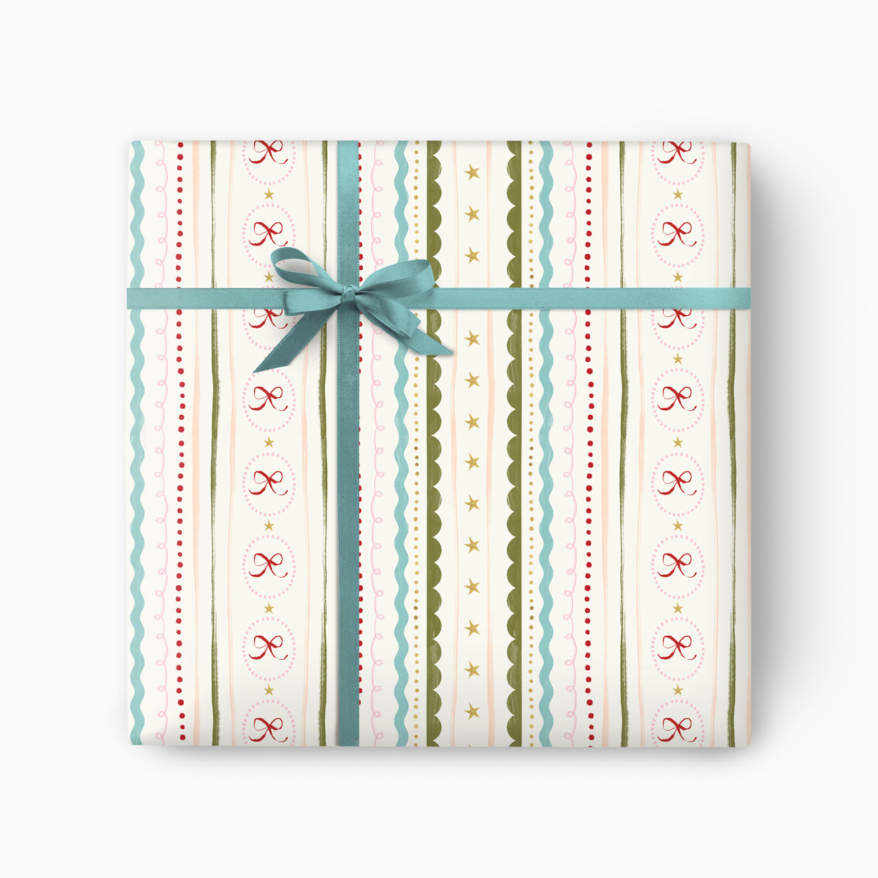 CWP063 - Gingham Cottage Christmas Wrapping Paper