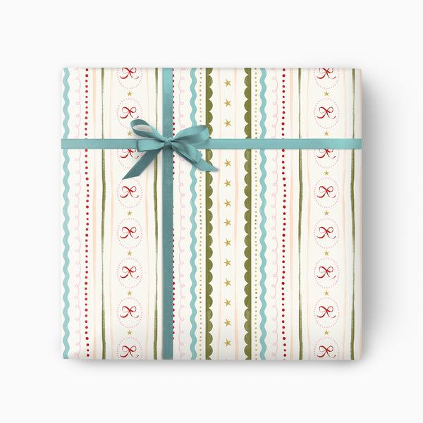CWP063 - Gingham Cottage Christmas Wrapping Paper