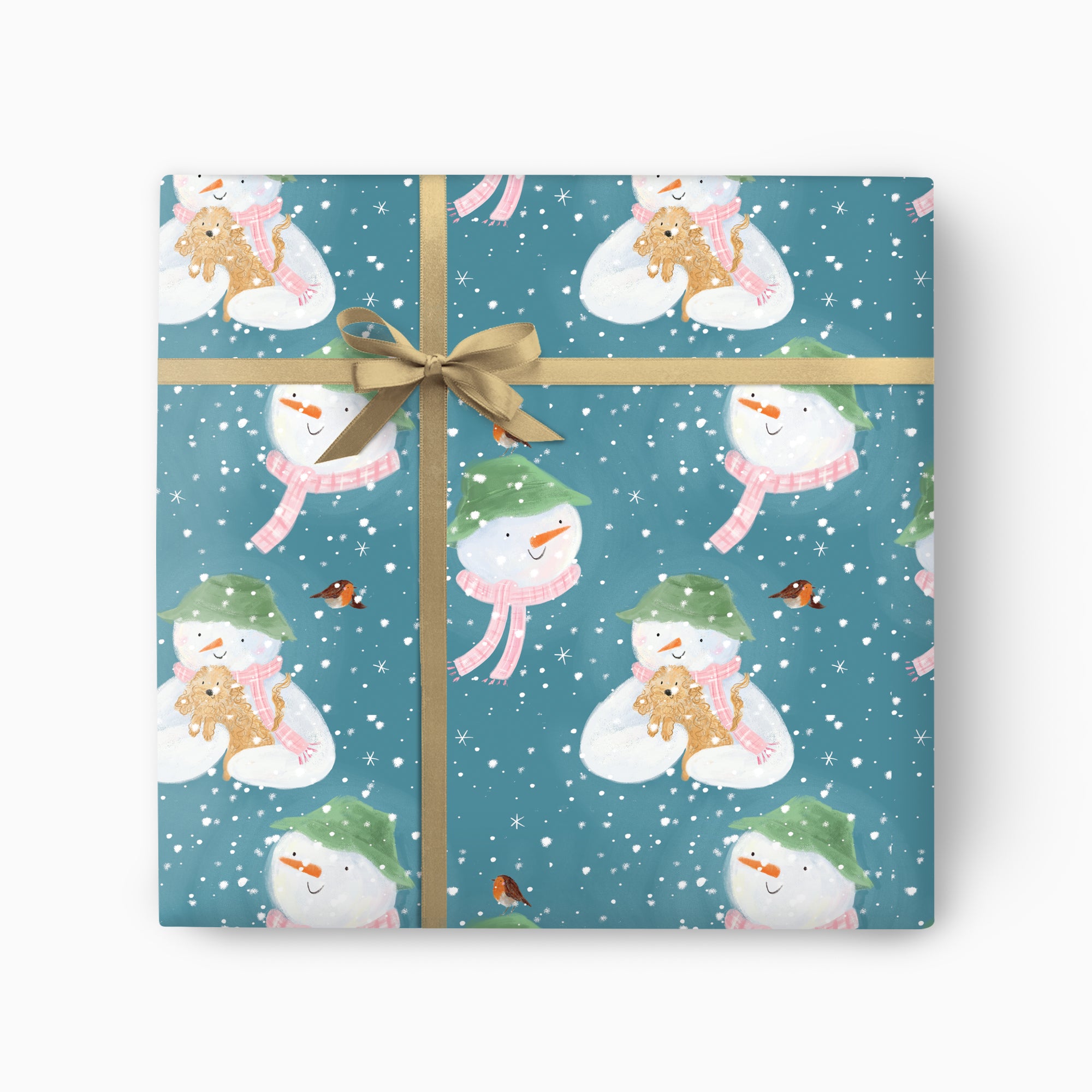 CWP073 - Scruffy & Snowman Christmas Wrapping Paper