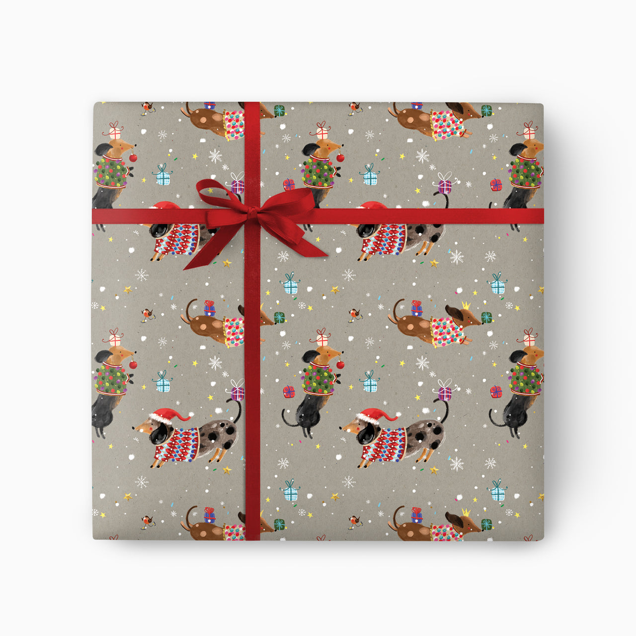 CWP079 - Sausage Dog Christmas Wrapping Paper