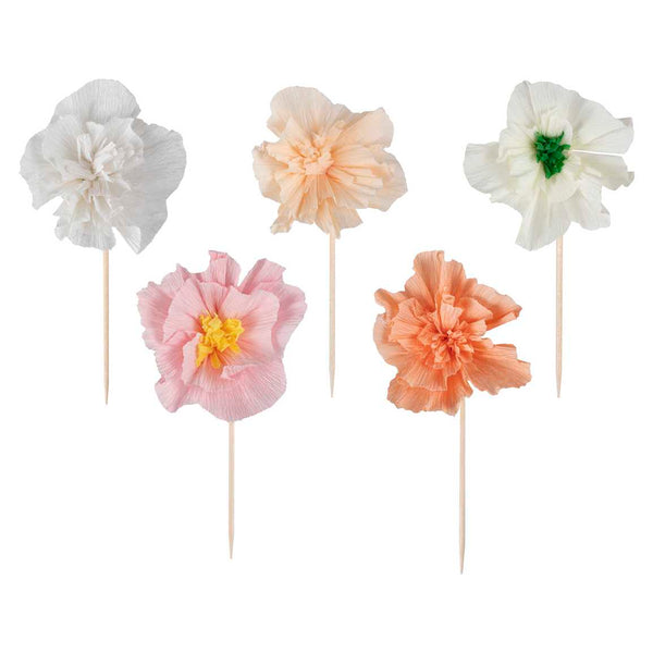 Cake Toppers - BBL-108 - Tissue Paper Flower Cake Toppers - Tissue Paper Flower Cake Toppers - Whistlefish