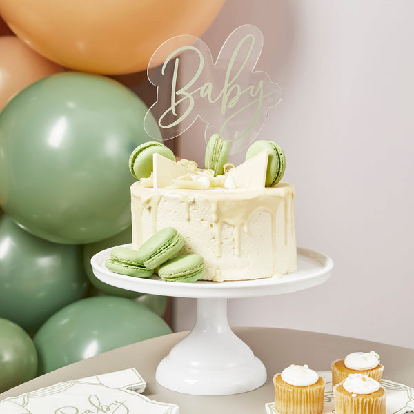 Cake Topper - HBBS221 - Sage 'Baby' Acrylic Cake Topper - Sage 'Baby' Acrylic Cake Topper - Whistlefish