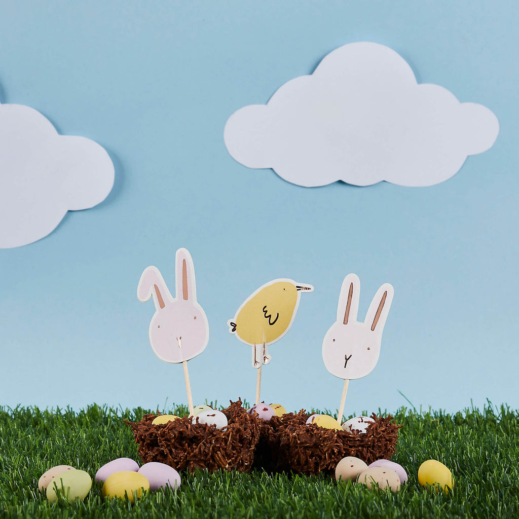 Cake Toppers - HBHE102 - Easter Cake Toppers - Easter Cake Picks - Party Supplies - Whistlefish