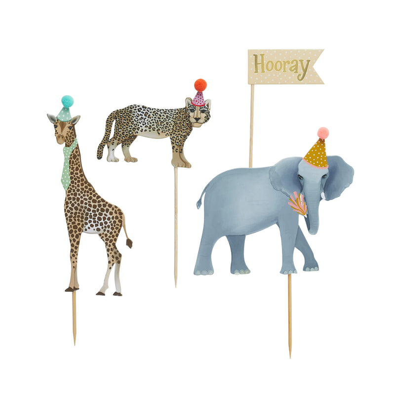 Cake Topper - HBPA102 - Party Animal Cake Topper Set - Party Animal Cake Topper Set - Whistlefish