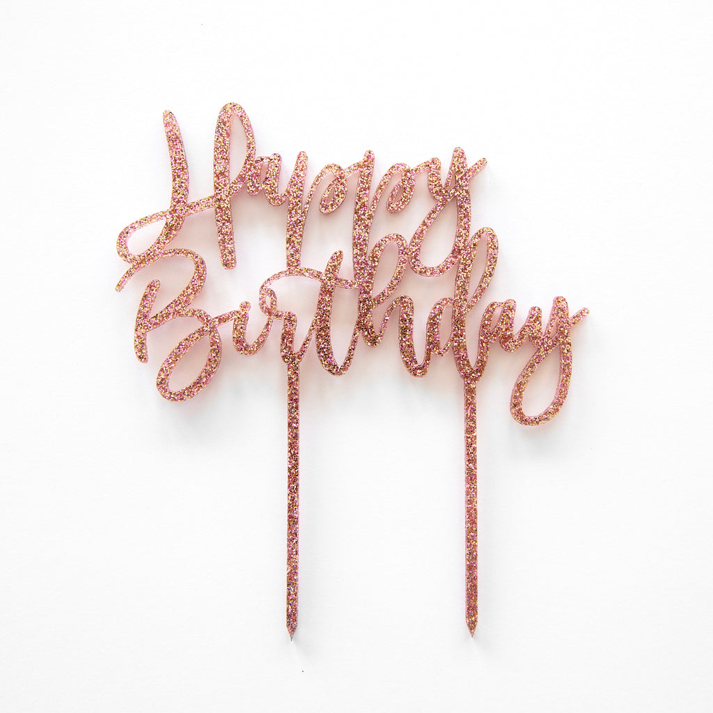Cake Topper-RG013 - Rose Gold Cake Topper Birthday-Ginger Ray