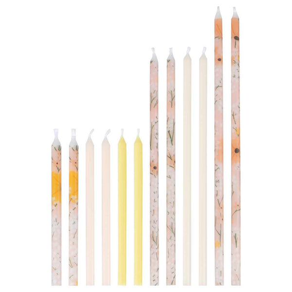 Candle - BBL-107 - Tall Floral Birthday Candles - Tall Floral Birthday Candles - Whistlefish
