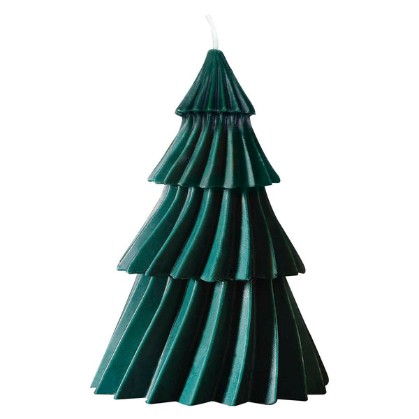 Candle-VEL-131 - Green Tree Shaped Christmas Candle-Whistlefish