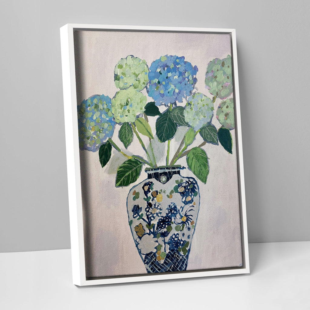 Canvas-CHHC02F - Hydrangea Framed Canvas-Whistlefish