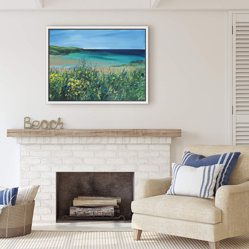 Canvas - GHC01F - Padstow Views Framed Canvas - Padstow Framed Canvas by Georgie Harrison - Whistlefish
