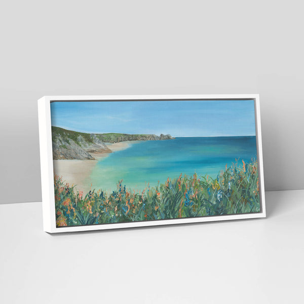 Canvas-GHC02F - Porthcurno Framed Canvas-Whistlefish