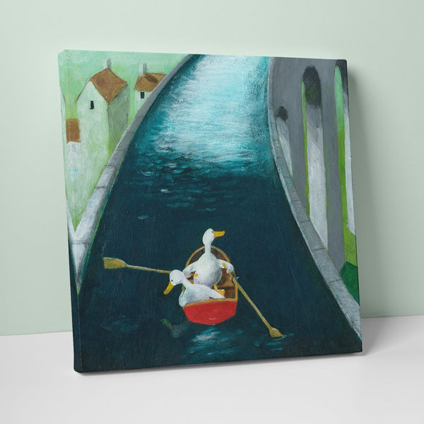 Canvas-GPC02 - Aqua Ducks Canvas-Whistlefish