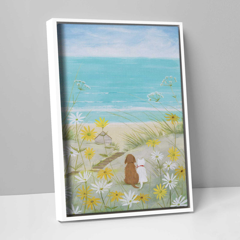 Canvas-HCC110F - Dogs and Daisies-Whistlefish