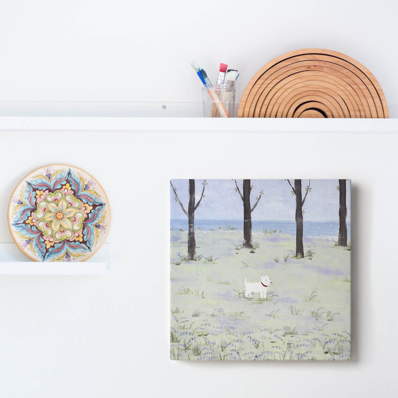 Canvas-HCC18 - Dog in the Woods Small Canvas-Whistlefish