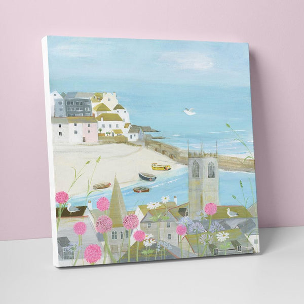 Canvas-HCC53 - Flowers Above The Harbour Small Canvas-Whistlefish