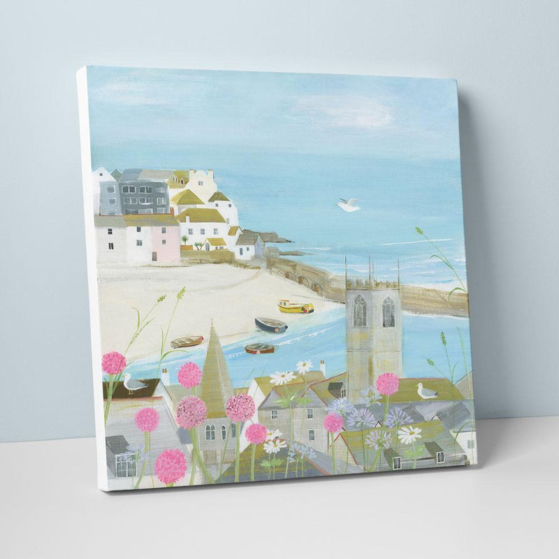 Canvas-HCC55 - Flowers Above The Harbour Large Canvas-Whistlefish