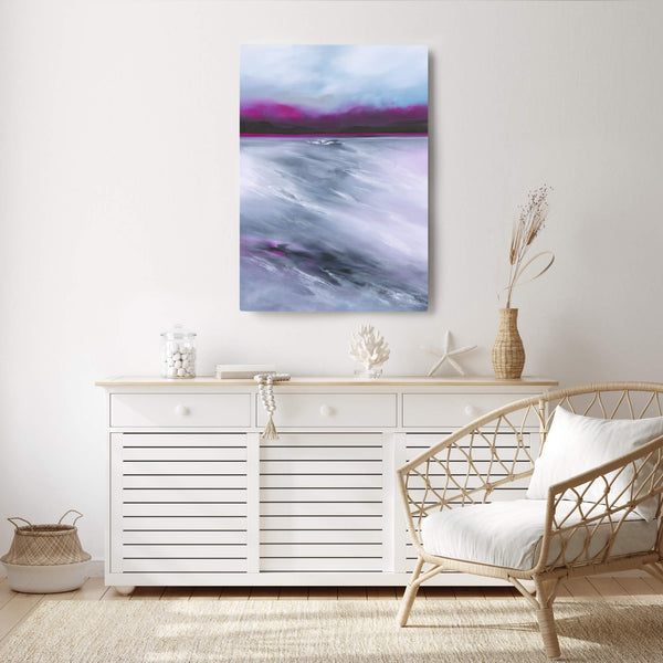 Canvas-ICC101 - Seascape Abstract Magenta Dawn-Whistlefish