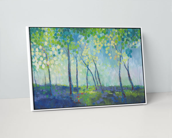 Canvas - ICC122F - Bluebell Wood Large Framed Canvas - Bluebell Wood Large Framed Canvas - Whistlefish