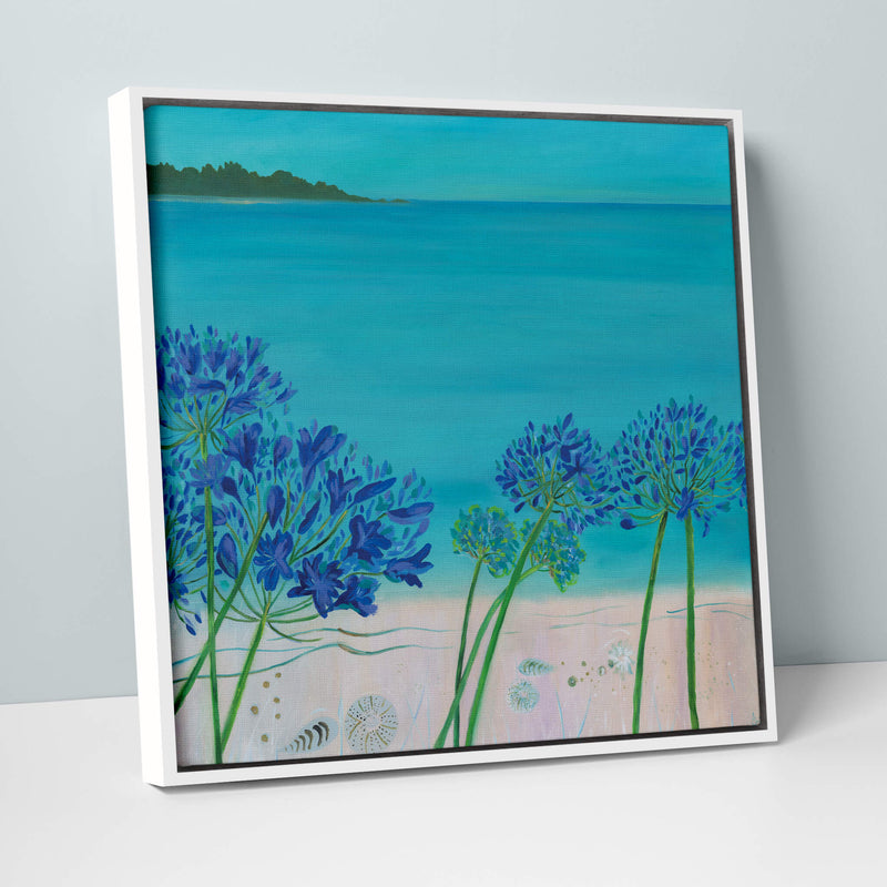 Canvas-ICC42 - Summer Heat Perranuthnoe Framed Canvas-Whistlefish