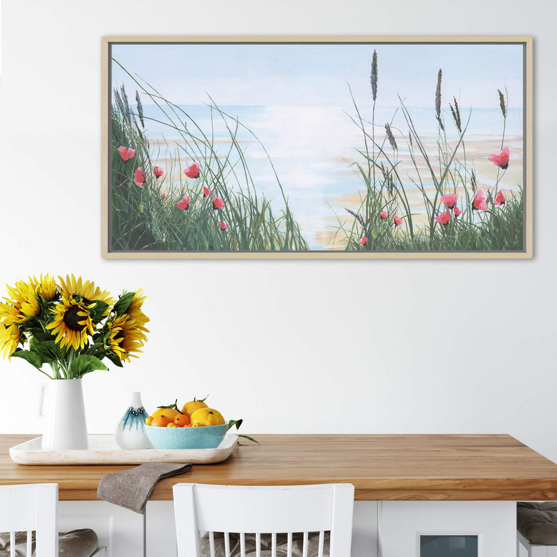 Canvas-ICC52 - Wild Poppies Large Framed Canvas-Whistlefish