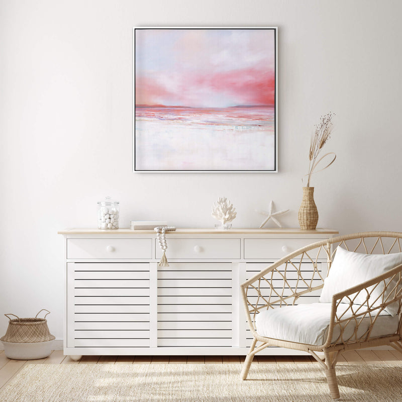 Canvas-ICC58F - Shoreline Haze III Large Framed Canvas-Whistlefish