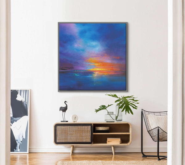 Canvas-ICC59F - Morning Sky Large Framed Canvas-Whistlefish