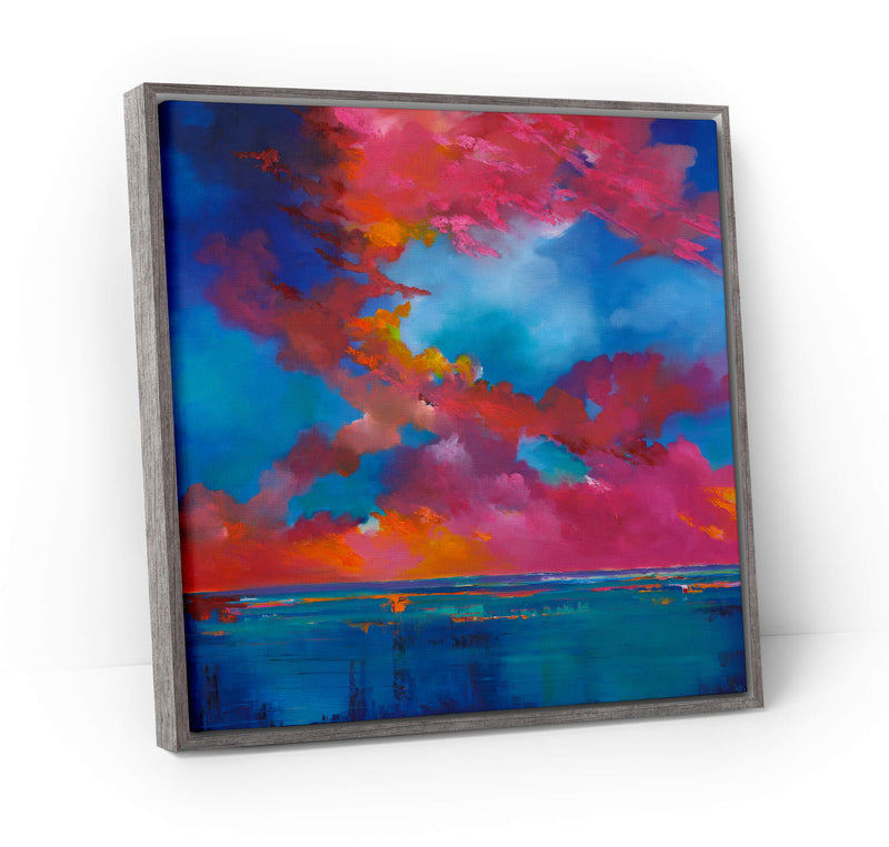 Canvas - ICC60F - Heatwave Large Framed Canvas - Heatwave Large Framed Canvas by Iris Clelford - Whistlefish