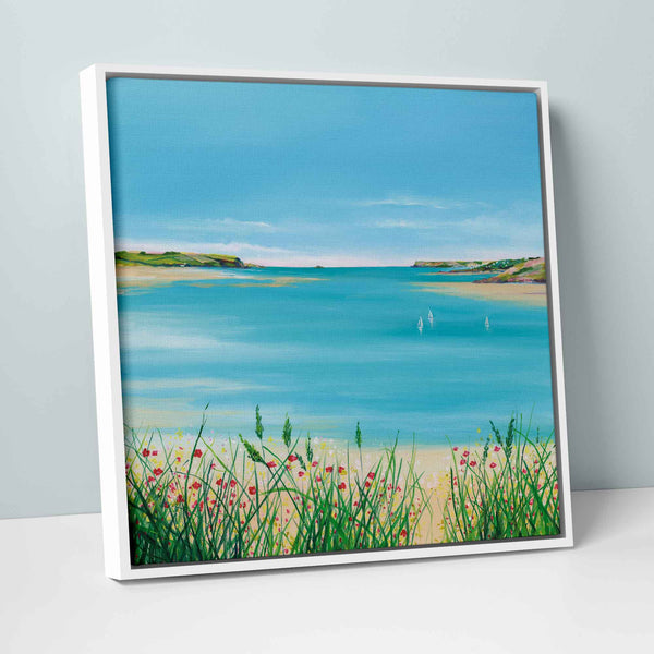 Canvas-ICC70F - Camel Estuary Framed Canvas-Whistlefish