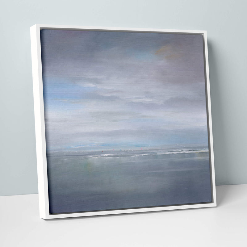 Canvas-ICC71F - Silver Surf Framed Canvas-Whistlefish