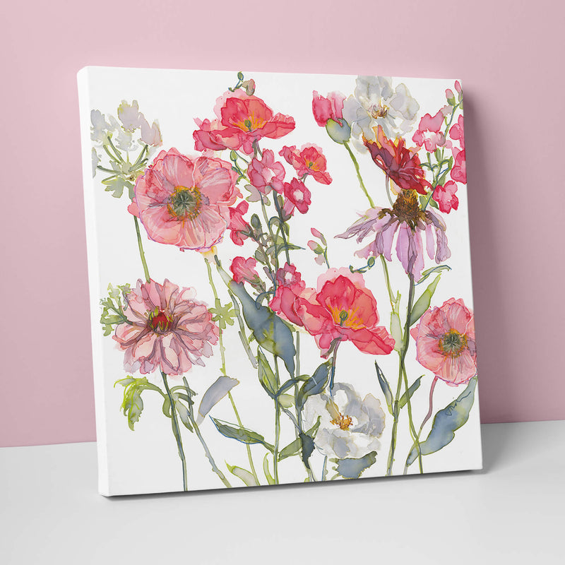 Canvas - JTC05 - Dahlia, Pensleman & Echinacea Canvas - Dahlia, Pensleman & Echinacea Canvas by Jess Trotman - Whistlefish