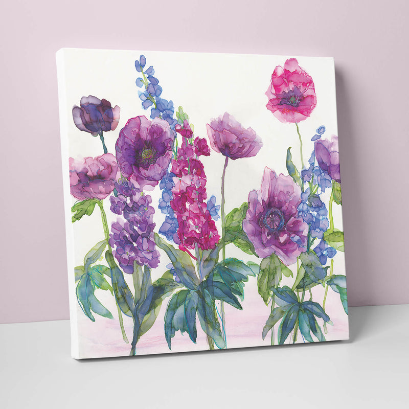 Canvas - JTC07 - Stocks, Poppies & Delphiniums Canvas - Stocks, Poppies & Delphiniums Canvas by Jess Trotman - Whistlefish