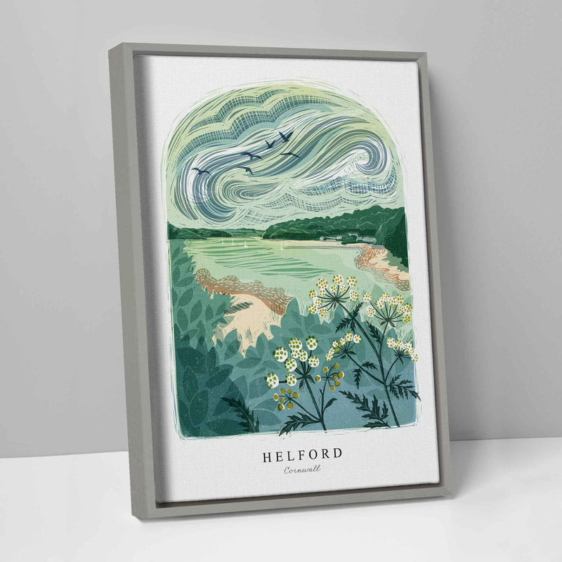 Framed Canvas - WFC133F - Helford Arched Lino Framed Canvas - Helford Arched Lino Framed Canvas - Whistlefish