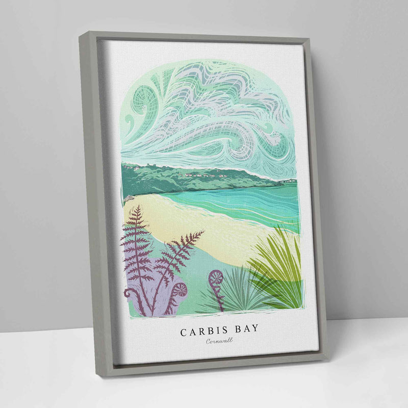 Framed Canvas - WFC134F - Carbis Bay Arched Lino Framed Canvas - Carbis Bay Arched Lino Framed Canvas - Whistlefish