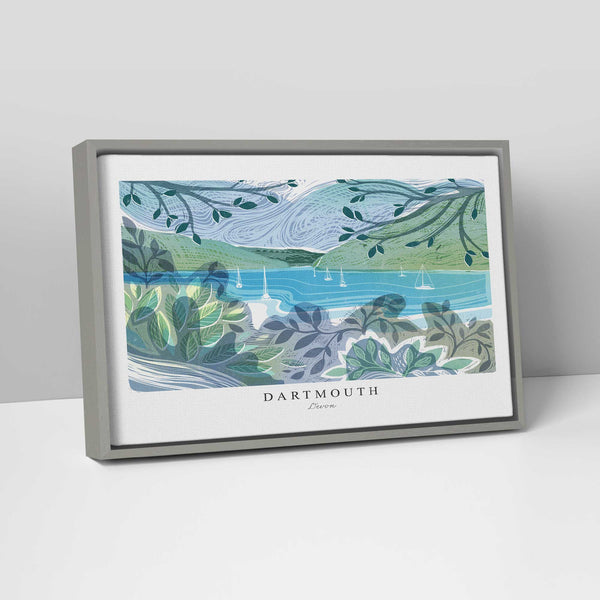 Framed Canvas - WFC137F - Dartmouth Med Framed Canvas - Dartmouth Arched Lino Framed Canvas - Whistlefish