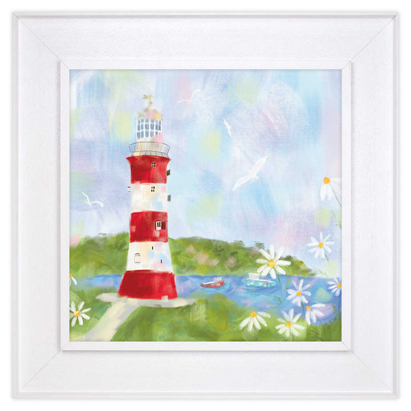 Canvas - WFC143F - Smeatons Tower Tray Framed Canvas - Smeatons Tower Tray Framed Canvas - Whistlefish