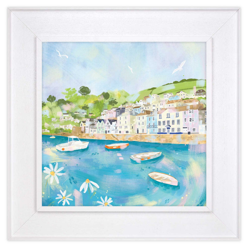 Canvas - WFC152F - Dartmouth Harbour Tray Framed Canvas - Dartmouth Harbour Tray Framed Canvas - Whistlefish