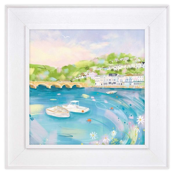 Canvas - WFC153F - Looe Harbour Tray Framed Canvas - Looe Harbour Tray Framed Canvas - Whistlefish