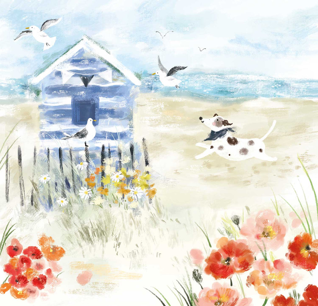 Canvas-WFC174F - Patch by the Beach Hut Framed Canvas-Whistlefish