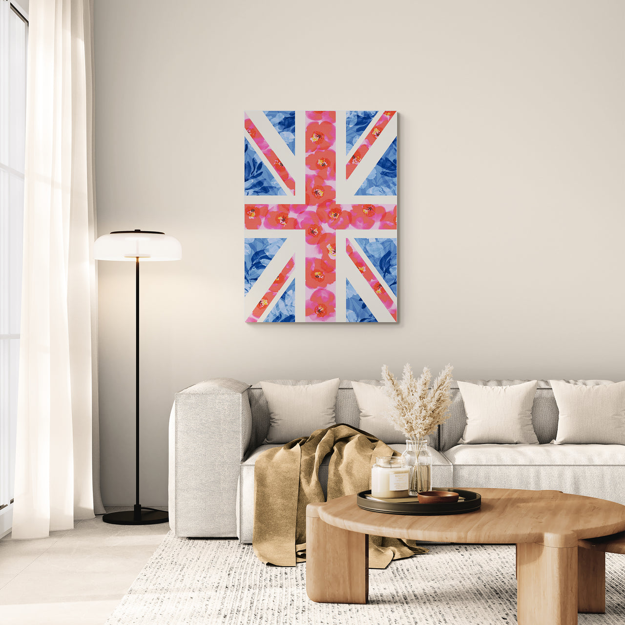 Canvas-WFC176 - Poppy Union Jack Large Canvas-Whistlefish
