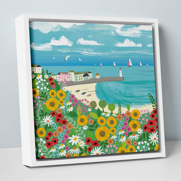 Canvas-WFC51F - Spring in St Ives Small Framed Canvas-Whistlefish