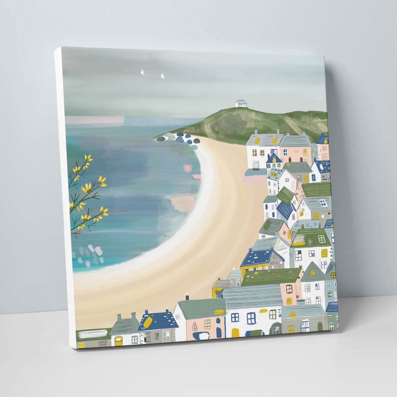 Canvas-WFC54 - Steel Blues over Porthmeor Canvas-Whistlefish