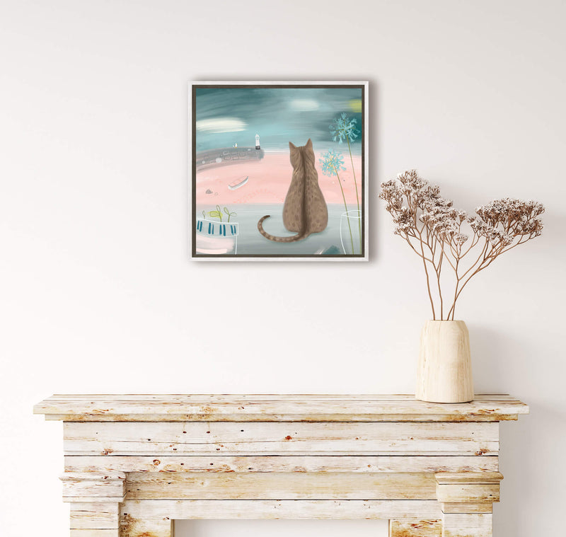 Canvas-WFC67 - Watching St Ives Framed Canvas-Whistlefish
