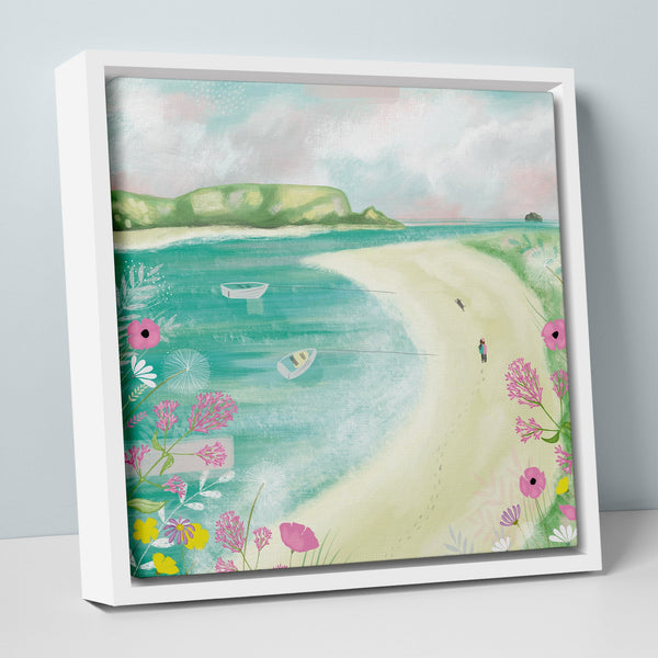 Canvas-WFC74F - Padstow to Rock Small Framed Canvas-Whistlefish