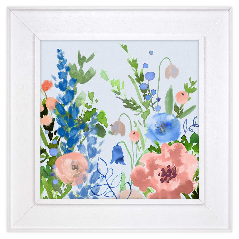 Canvas - WFSC05 - Summer Florals Tray Framed Canvas - Summer Florals Tray Framed Canvas - Whistlefish