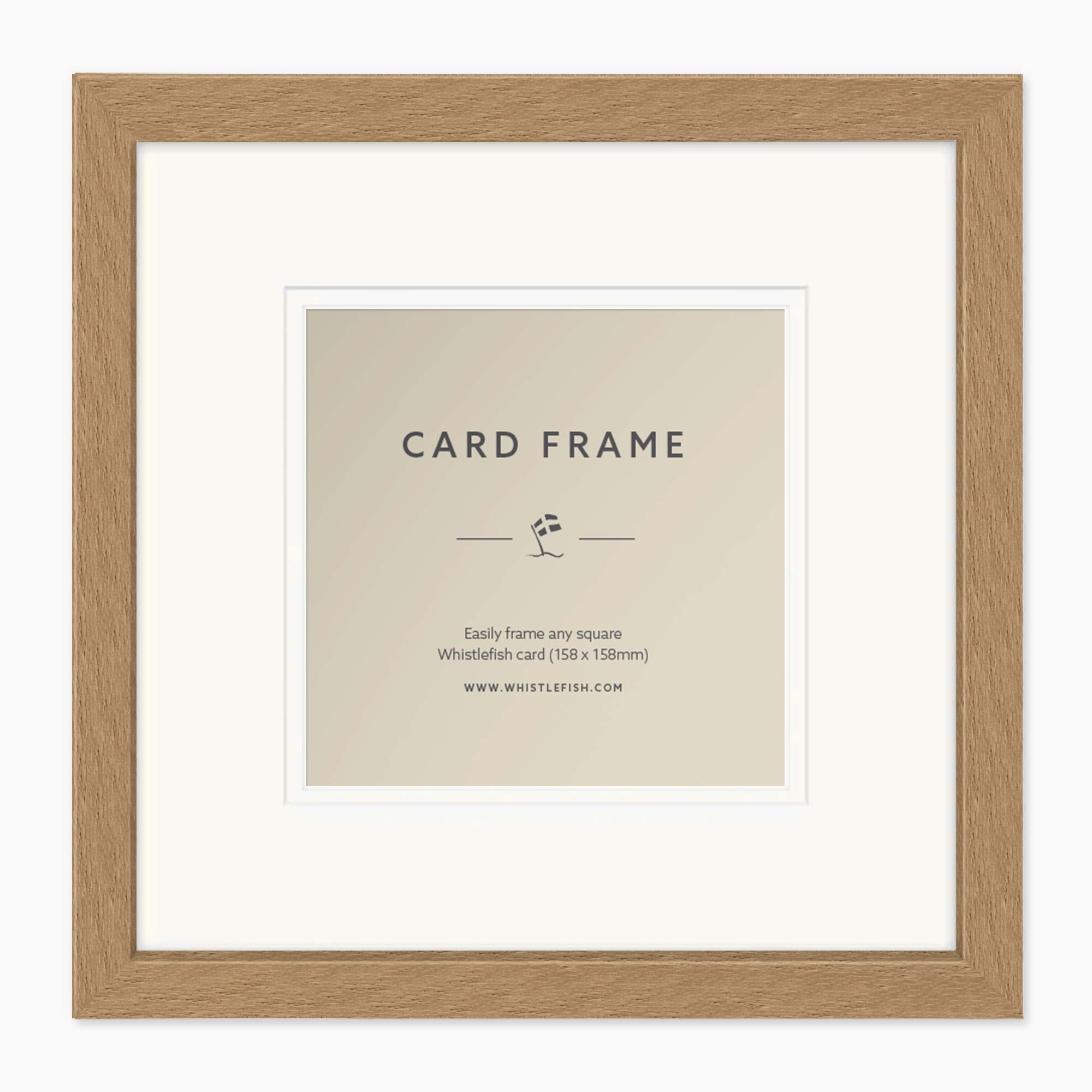 Card Frame-MD128 - Oak Card Frame 300 x 300mm-Whistlefish