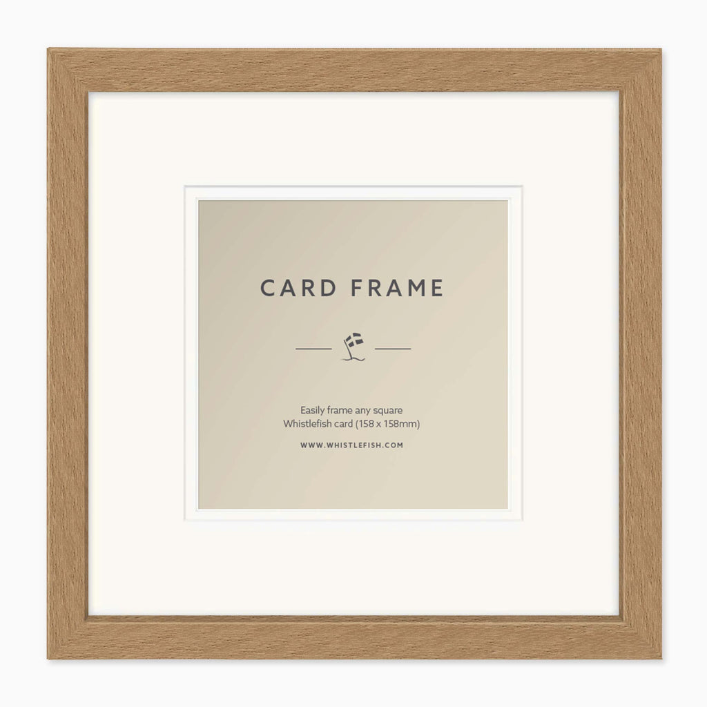 Card Frame-MD128 - Oak Card Frame 300 x 300mm-Whistlefish
