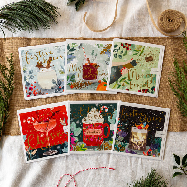 Christmas Card Pack-XMBO06 - Cocktails Christmas Cards (36 Pack)-Whistlefish