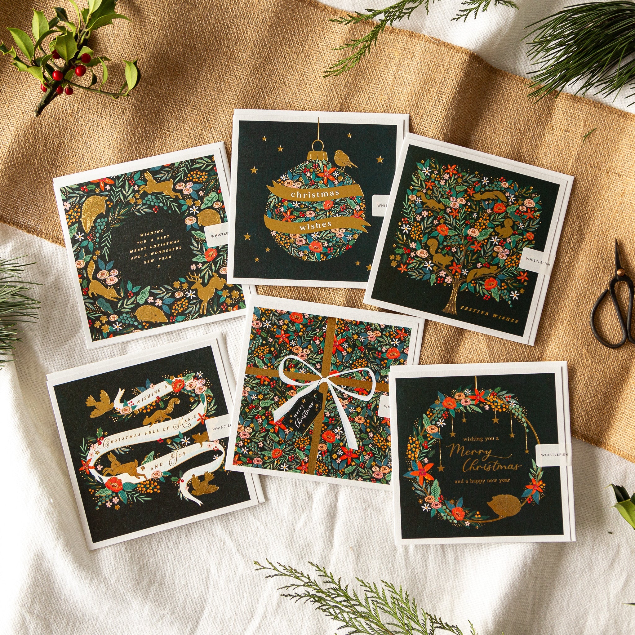 Christmas Card Pack - XMBO11 - Woodland Christmas Cards (36 Pack) - Whistlefish - Woodland Christmas Card Pack