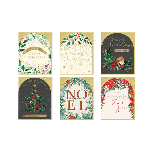 Christmas Card Pack - ZXCB02 - Festive Arch Christmas Card (36 Pack) - Festive Arch Christmas Card Pack - Whistlefish