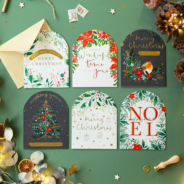 Christmas Card Pack - ZXCB02 - Festive Arch Christmas Card (36 Pack) - Festive Arch Christmas Card Pack - Whistlefish