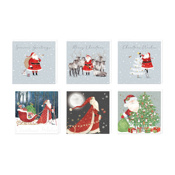 Christmas Card Pack - ZXCB06 - Christmas Santa's Card (36 Pack) - Christmas Santas Card Pack - Whistlefish